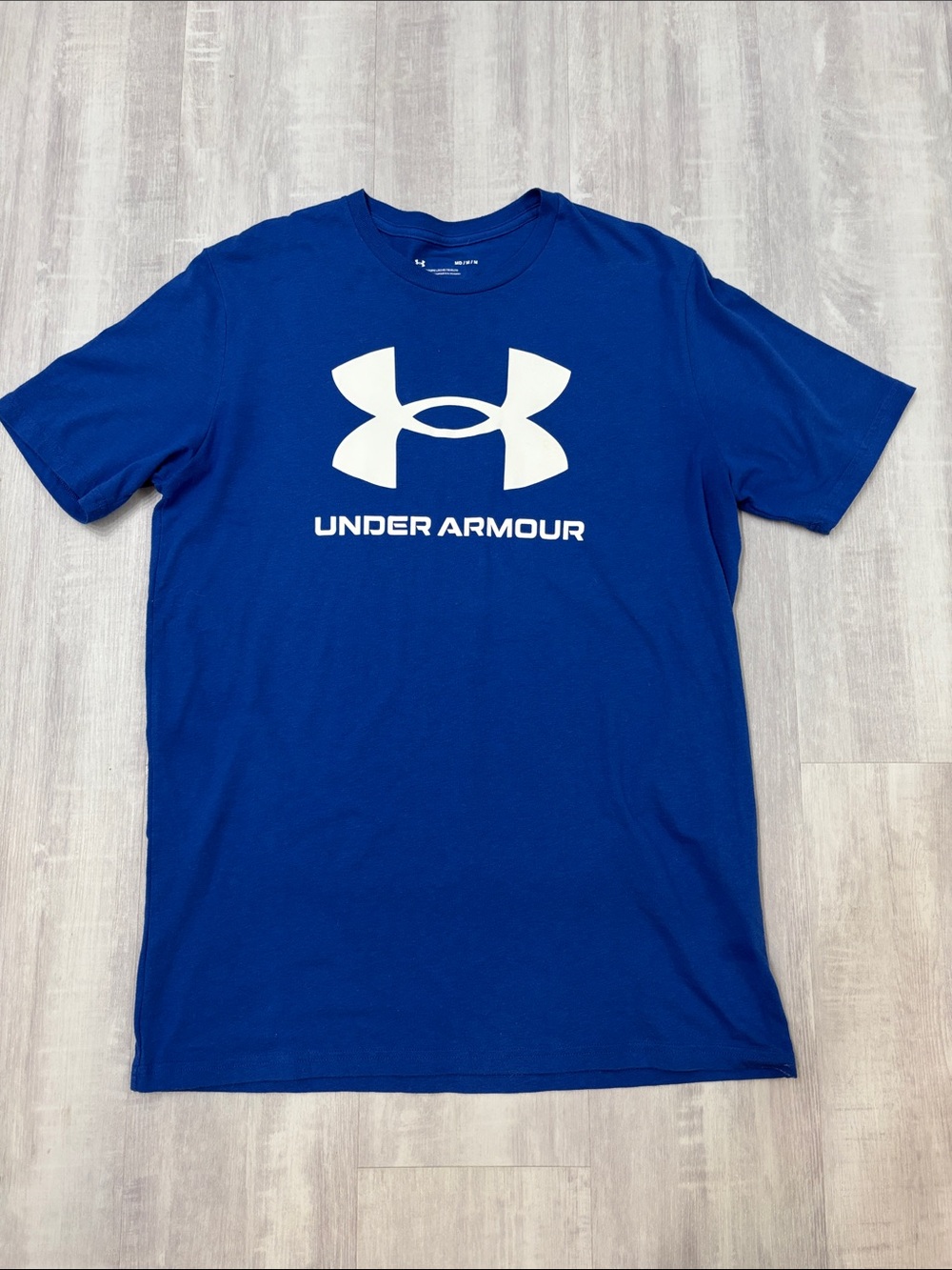 Under Armour Royal Blue Short-Sleeve Logo Tee with White Marking